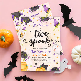 Convites Dois segundo aniversário de Dia das Bruxas Spooky