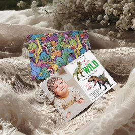 Convites Dois segundo aniversário de Dinossauro do Partido 