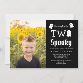 Convites Dois segundo aniversário Fantasma de Halloween Spo