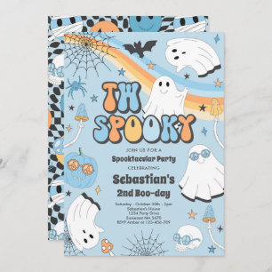 Convites Dois segundo aniversário Fantasma de Halloween Spo
