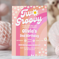 Dois segundo aniversário Groovy Daisy Rainbow