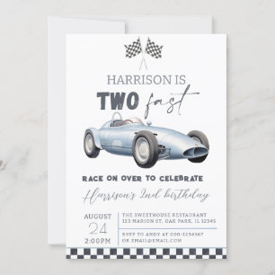 Convites Dois segundo aniversário Rápido de Carro