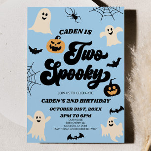Convites Dois segundo de Halloween Spooky Segunda Festa de