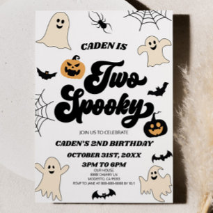 Convites Dois segundo de Halloween Spooky Segunda Festa de