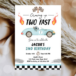 Convites Dois segundos aniversários de Carro de Corrida Ráp