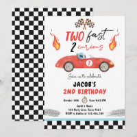 Dois segundos aniversários de Carro Vermelho de Co