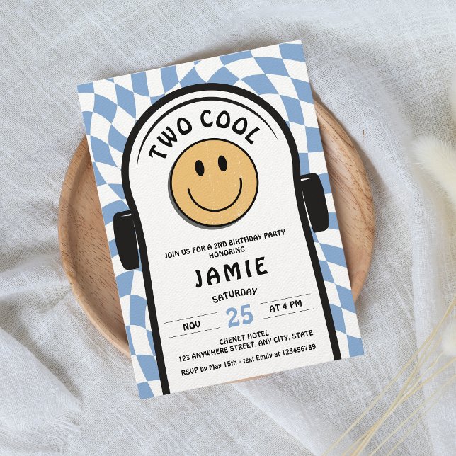 Convites Dois segundos aniversários Legal de skate (Two cool Skateboard Retro 2nd Birthday Invitation)