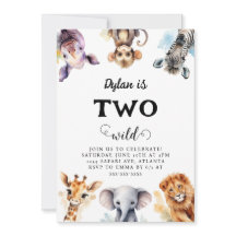 Dois segundos aniversários Selvagens de Animais Sa