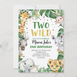 Convites DOIS segundos aniversários SELVAGENS WILD Safari