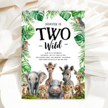 Dois segundos aniversários Wild Safari