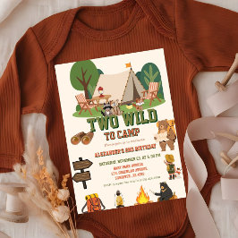 Convites Dois selvagens para acampamento safari Floresta 2º