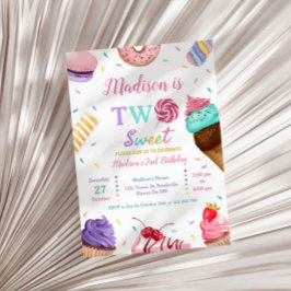 Convites Dois Sorvete Doce, Partido Rosquinha