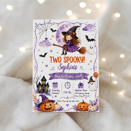 Convites Dois Spooky Aniversário de 2 anos