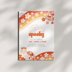 Convites Dois Spooky Segundo aniversário de Raparigas de