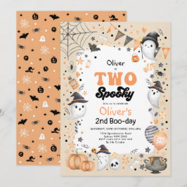 Convites Dois Spooky | segundo aniversário Fantasma do Dia 