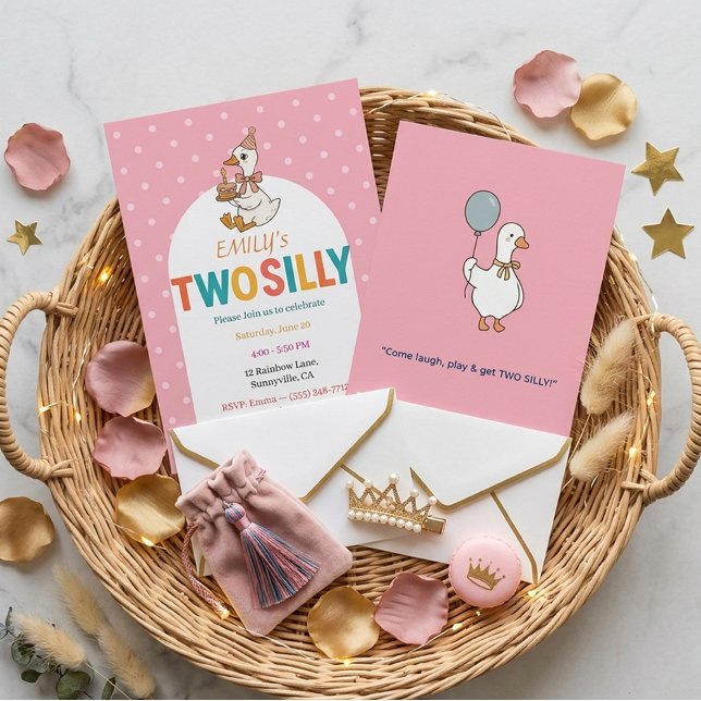 Convites Dois Tema Moderno Viral Estético Silly Aniversário (Criador carregado)