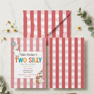 Convites Dois Tema Moderno Viral Silly Aniversário Estético