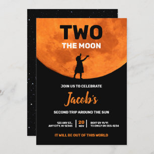 Convites Dois temas estéticos do segundo aniversário da Lua