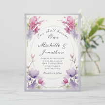 Dois Torna-Se Um Casamento Floral Rosa-Lavanda