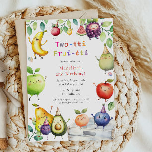 Convites Dois-tti Frutti Frutas Fofas Festa de Aniversário 