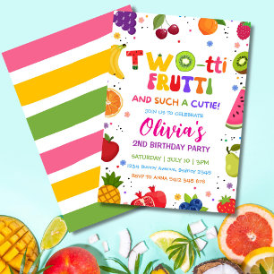 Convites Dois-tti Frutti Que Coisinha, 2º Frutas de Verão