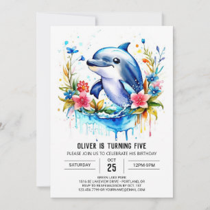 Convites Dolphin Underwater Wonderland Birthday