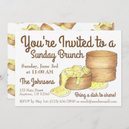 Convites Domingo Breakfast Brunch Biscuits Sausage Gravy