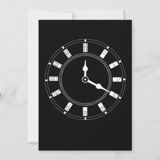 Convites Domino Clock Domina Azulejos Puzzler Jogo Presente