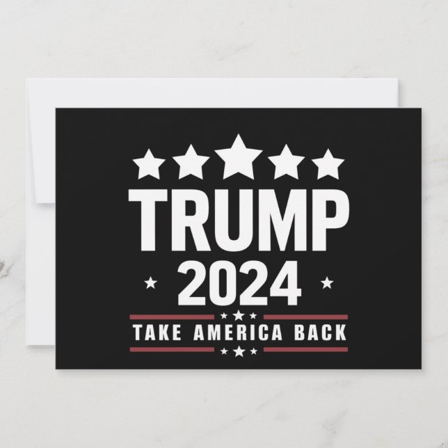 Convites Donald Trump 2024 Devolva a América Eleição  (Frente)