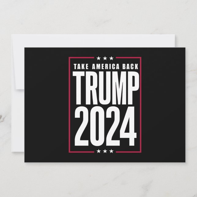 Convites Donald Trump 2024 Devolva a América Eleição (Frente)