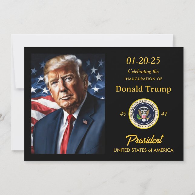 Convites Donald Trump Inauguração do Partido Fundraiser (Frente)