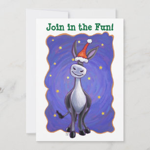 Convites Donkey Christmas