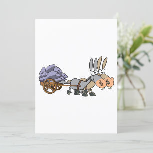 Convites Donkies puxando um carrinho