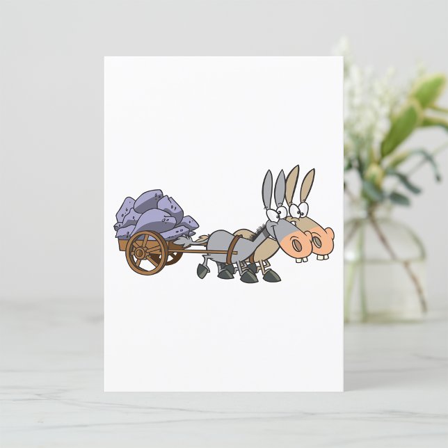 Convites Donkies puxando um carrinho (Criador carregado)