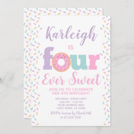 Convites Donut FourEver Doce