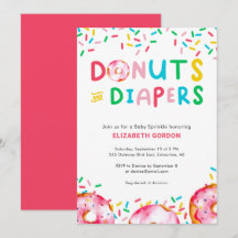 Donuts & Fraldas Baby Sprinkle Fofo Colorido Diver