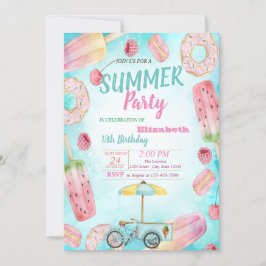Convites Donuts,Macarons,Sorvete Bicicleta Festa de Anivers