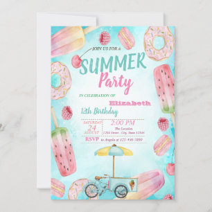 Convites Donuts,Macarons,Sorvete Bicicleta Festa de Anivers