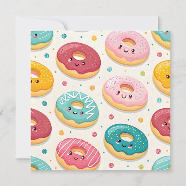 Convites Donuts Pattern (Frente)
