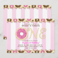 Donuts Rosa Marrom com Confeitos Festa de Aniversá