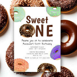 Convites Donuts Sweet One 1º Aniversário