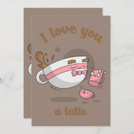 Convites Doodle Art Latte Art Coffee Cute Cartoon Art
