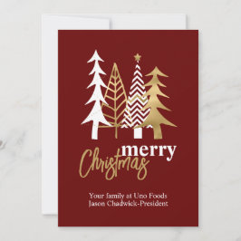 Convites Doodle Art Trees Red Company Natal