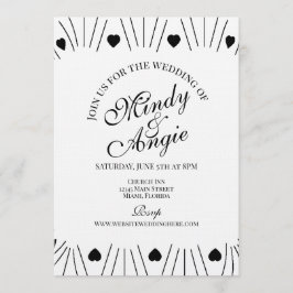 Convites Doodle Hearts Frame Script Wedding