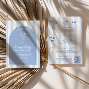 Convites Doodle Orange Spritz Social Club Bach Weekend