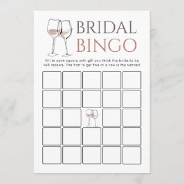 Convites Doodle Wine Bingo Bridal Shower Game card
