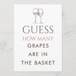 Convites Doodle Wine Guess How Many Game Bridal Shower Card