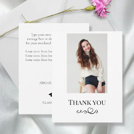 Convites Doodled Heart Graduation Thank You Card
