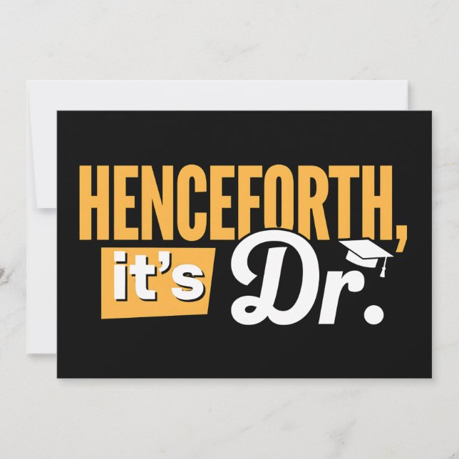 Convites Doravante É Dr PhD Graduado Grau de Doutorado (Frente)