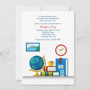 Convites Dorm Room Off To School Invance